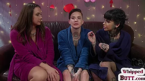 Trapped dyke punished by two BDSM lesbians in threesome