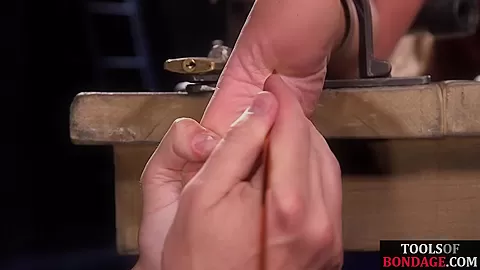 BDSM sub MILF abused in feet tormenting by her master