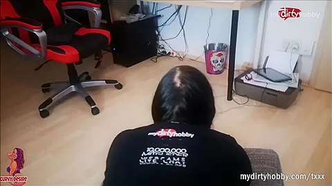 MyDirtyHobby - Chubby teen 18+ fucked and facialized while playing video games
