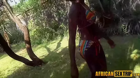 Hot Black Pussy Getting Banged Hard By Big White Dick Boyfriend Outdoors
