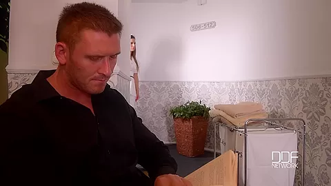 The Upskirt Gawker - Filthy Cock Sharing In Hotel Corridor - PornWorld