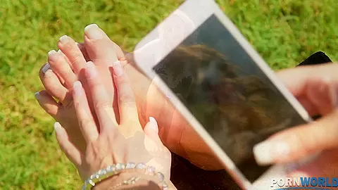 Little Miss Sunshine: Hot Milf's Leg Fetish Fun in The Garden! - PornWorld