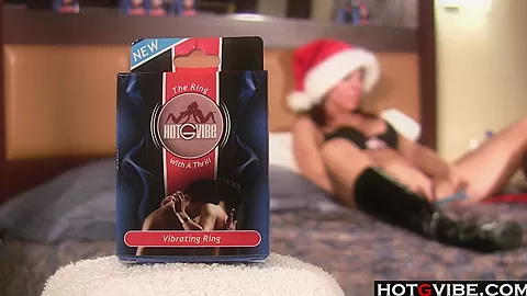 Big Titted Christmas Slut with new toys