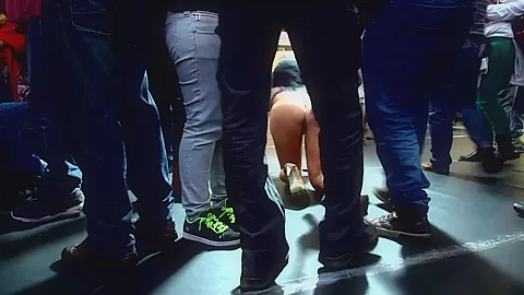 Spanish MILF Squirting in Public