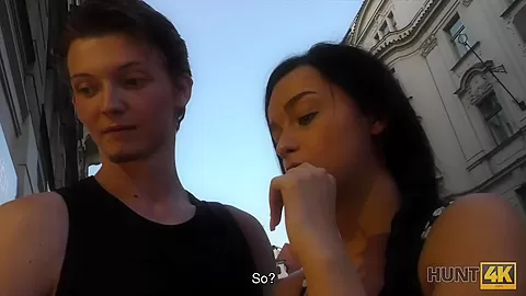 HUNT4K. Attentive man picks up lovely teen 18+ who was in need of cash