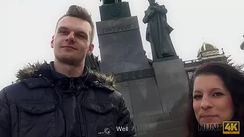 HUNT4K. Man recorded on camera how he picked up slutty brunette