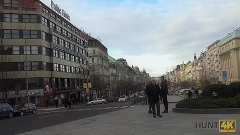 HUNT4K. Man recorded on camera how he picked up slutty brunette