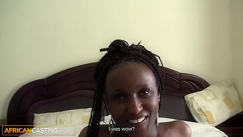 Real African Ebony Facial After Deep Interracial Black Pussy Casting Fuck