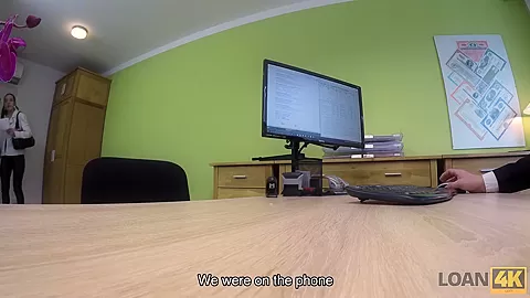 LOAN4K. Agent tells babe that sex is her only way to save her job