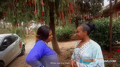 African Married MILFS Lesbian Make Out In Public During Neighbourhood Party