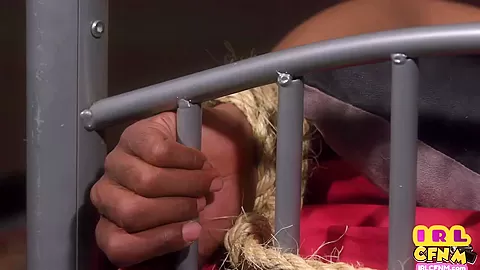 CFNM IR femdom babe in nightgown sucking bondage BBC guy