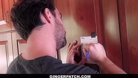 GingerPatch - Stepbro Gets Cock Sucked in Kitchen