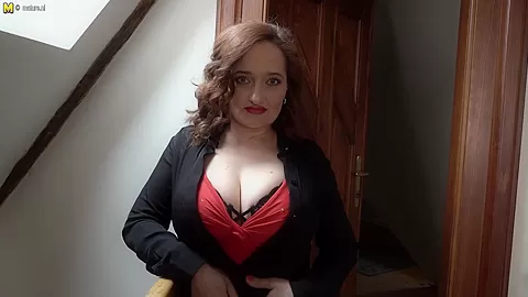 Big Breasted Milf Playing With Herself In The Hallway - MatureNL