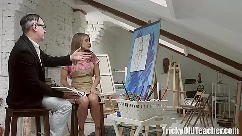 Dirty old teacher Vlada gets ready to deep throat