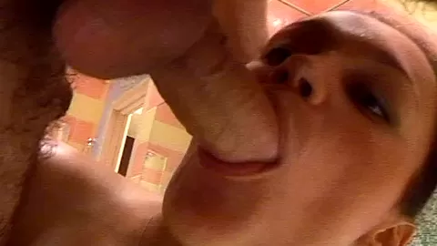 Jasmine in cute bimbo gave deepthroat cock-sucking to her guy