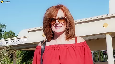This Steamy Milf Flashes Outside And Plays With A Clitsucker - MatureNL