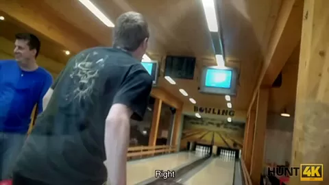 HUNT4K. Cuckold allows guy please his cute GF right in bowling club