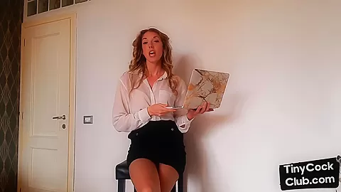 Small cock guys humiliated by SPH dirty talking solo babe