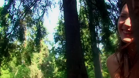 Olympia & Roxi & Veronica in hot college sex scene filmed somewhere in nature