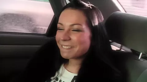 Emmy in hot girl gives head to a horny guy in his car