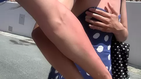 Leila in amateur girl kisses a big dick while on a vacation