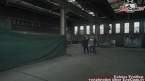 German Stupid Blonde Pick up on street for Double Vaginal