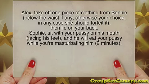 Sexgamers facializing brunettes