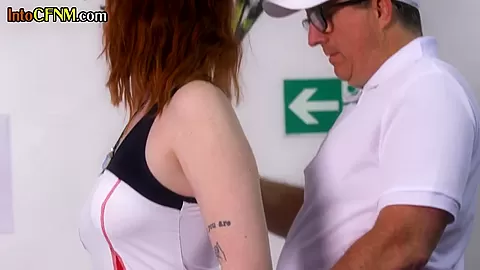 CFNM tennis femdom amateur MILF and babes in group HJ action