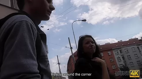 HUNT4K. Slutty girl rides stranger's rod in front of crushed cuckold
