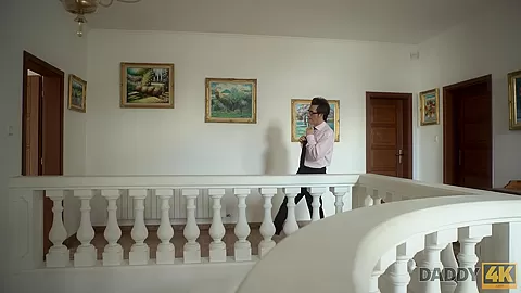 DADDY4K. Old guy assures beauty his Step son doesn't mind if he fucks her