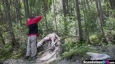 Sweet Georgia showing natural tits and Blowjob Outdoor