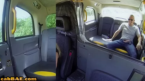 Big ass and big boobs taxi MILF fucked outdoor by customer