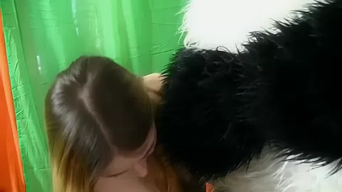 Wild sex scene with a sexy gal and a funny sex toy