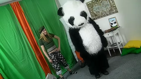 Wild sex scene with a sexy gal and a funny sex toy