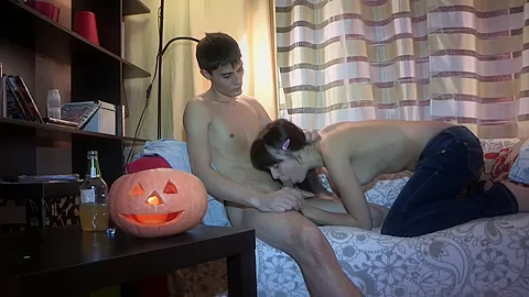 Chick gets a big cock inside her pussy and butt