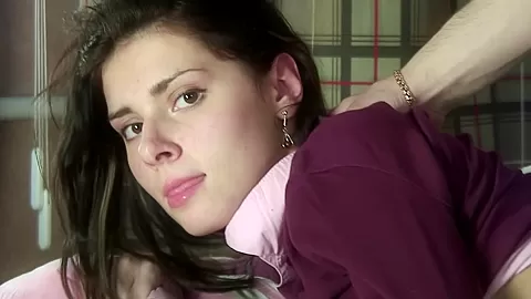 Hot minx swallows cum in her sex debut on camera