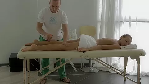 Care rides dick during a hot erotic massage