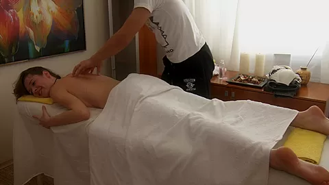 Sexy bitch fucks after a private massage