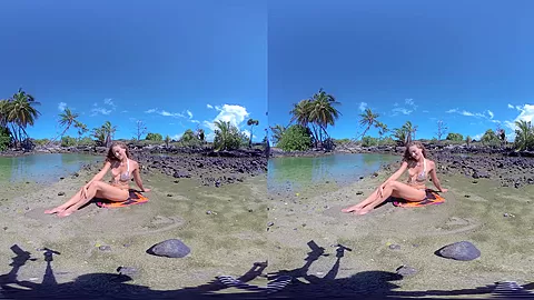 Transcendent Sensual Journey with Mermaid Goddess in Paradise; Blonde MILF Solo on the Beach