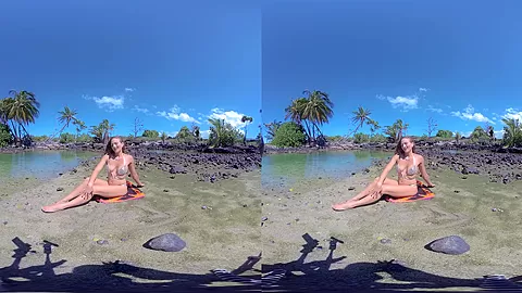 Transcendent Sensual Journey with Mermaid Goddess in Paradise; Blonde MILF Solo on the Beach