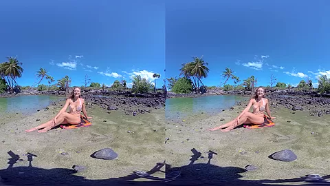 Transcendent Sensual Journey with Mermaid Goddess in Paradise; Blonde MILF Solo on the Beach