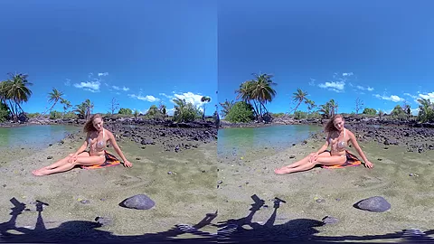 Transcendent Sensual Journey with Mermaid Goddess in Paradise; Blonde MILF Solo on the Beach