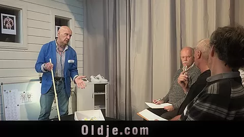 Five old men gang bang teen 18+ nurse at a fuck summit