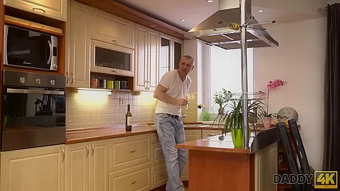 DADDY4K. Naughty Step dad unexpectedly seduces Step son's new young girlfriend