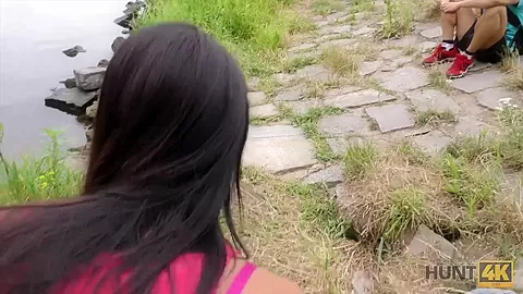 HUNT4K. Slut covered in jizz after nice sex for money with rich man