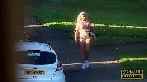 Busty British bimbo drilled hard in all of her holes