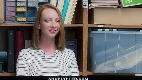 ShopLyfter - Ginger teen 18+ Gets Arrested and Fucked