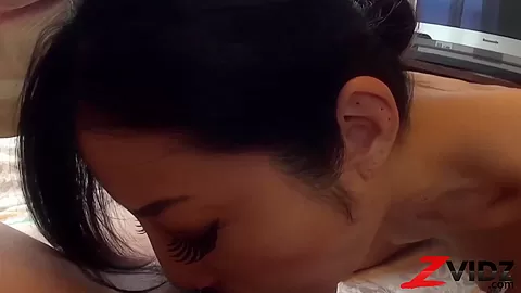 ZVIDZ - Shy Cute Asian Angela Blows Her Lovers Dick In POV