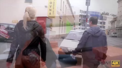 HUNT4K. Blonde picked up by man who wanted to help her financially