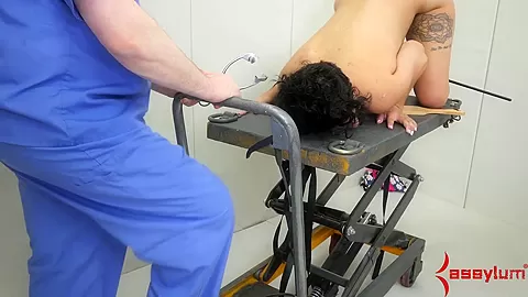 Ass toyed rimjob sub opens her ass cheeks